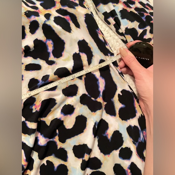 Catherine Malandrino Colorful Cheetah Print Body Con Long Sleeve Dress Size 14 - Picture 9 of 10